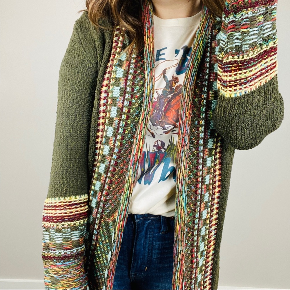 Very Moda Multicolor Knit Cardigan - Picture 6 of 6
